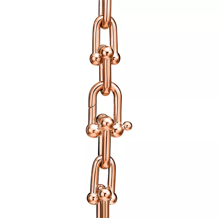 Tiffany HardWear:Bracelet &agrave; maillons en or rose 18 carats, Medium, 1