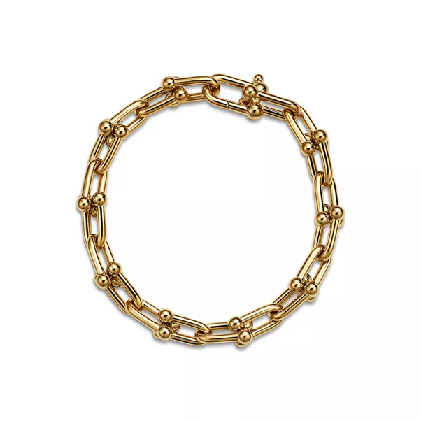 Armband mit mittelgroßen Gliedern in Gelbgold