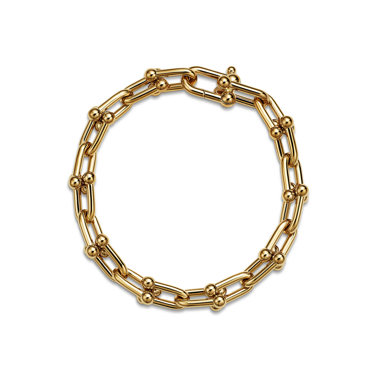 Armband mit mittelgroßen Gliedern in Gelbgold