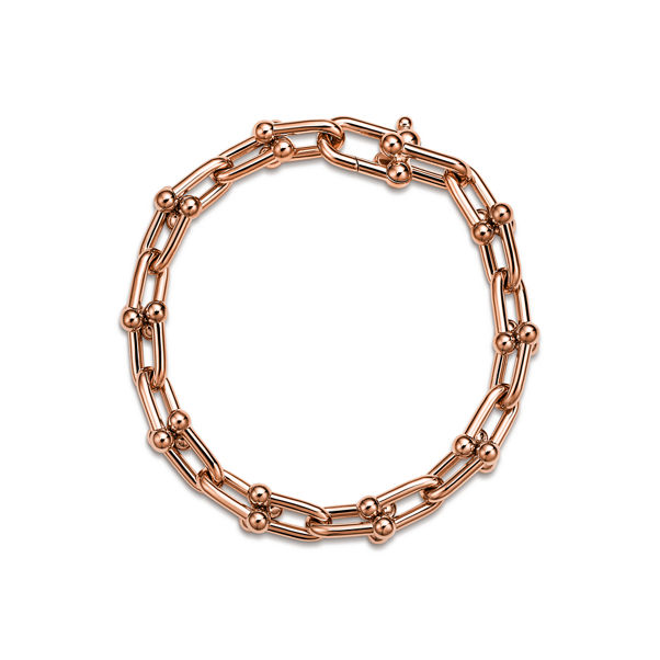 Tiffany HardWear:Armband mit mittelgroßen Gliedern in Roségold