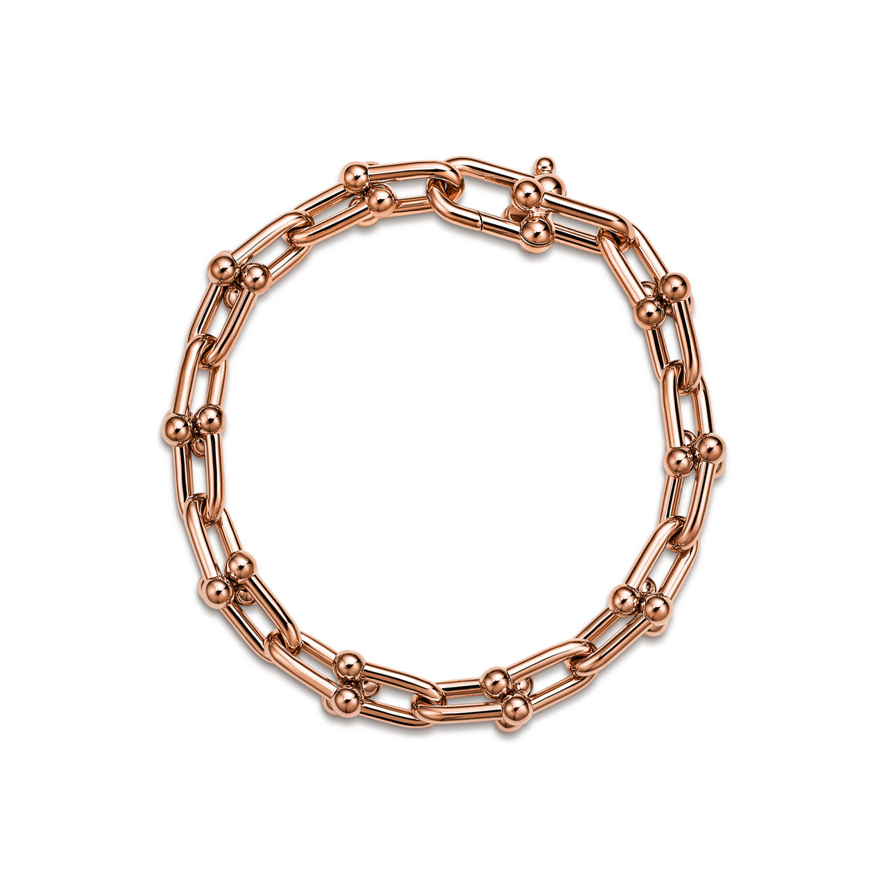 Armband mit mittelgroßen Gliedern in Roségold