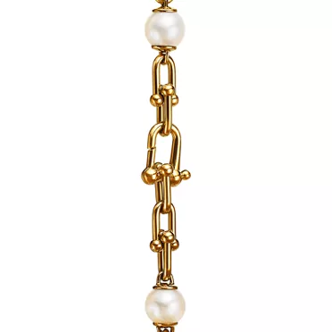 Tiffany HardWear:Link Bracelet in Yellow Gold with Freshwater Pearls, 2