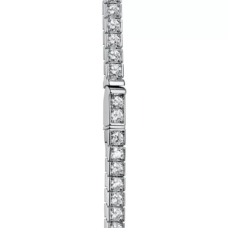 Tiffany Edge:Bypass Necklace in Platinum and Yellow Gold with Diamonds, 4