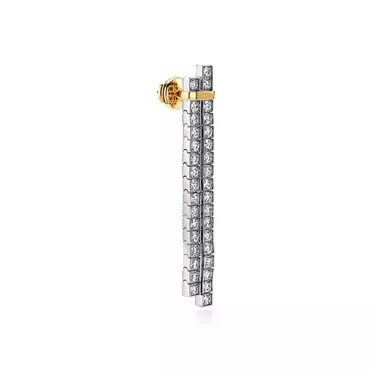 Tiffany Edge:Drop Earrings in Platinum and Yellow Gold with Diamonds, 2