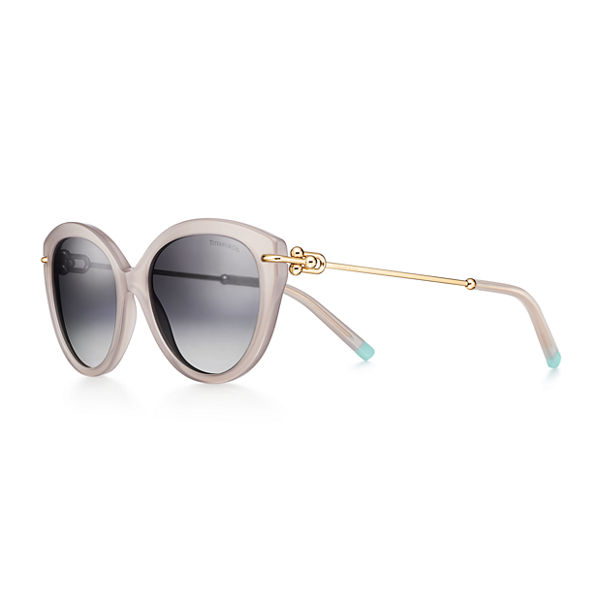 Tiffany HardWear:Sunglasses in Opal Gray Acetate with Grey Lenses