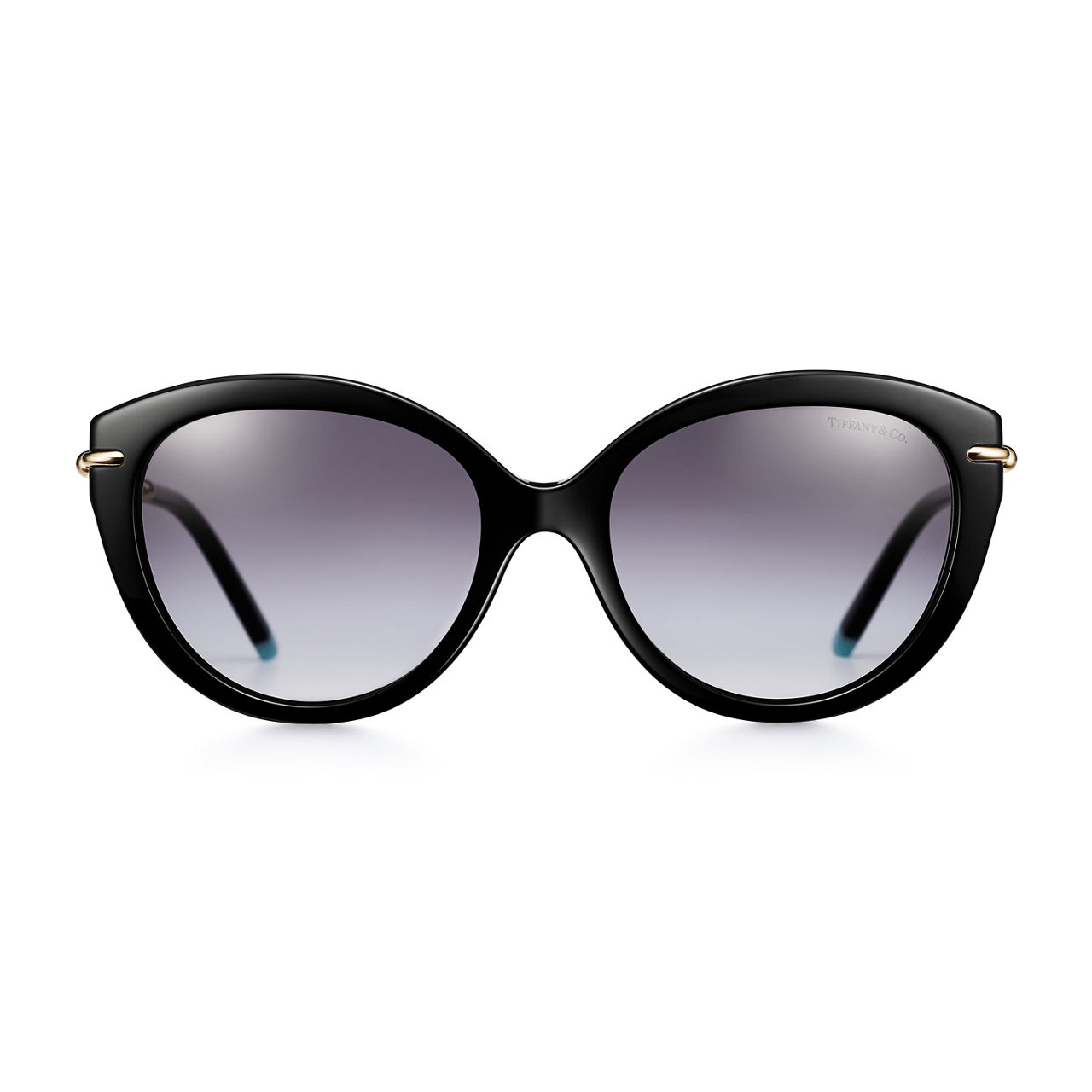Tiffany HardWear:Sunglasses in Black Acetate with Gradient Gray Lenses image number 2