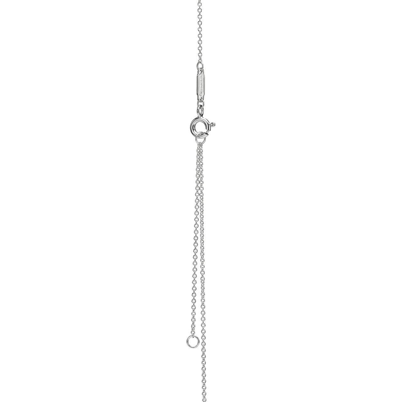 Return to Tiffany™:Blue Double Heart Tag Pendant in Silver with a Diamond, Small image number 3