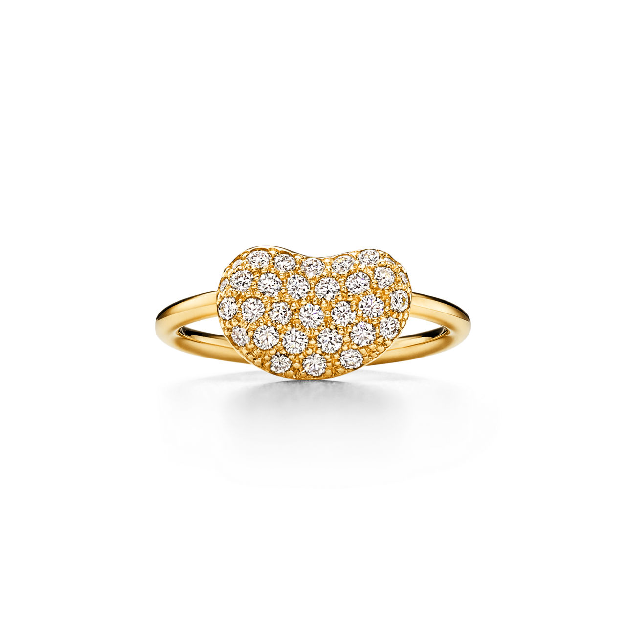 Bean Design Wire Ring in Gelbgold, 12 mm