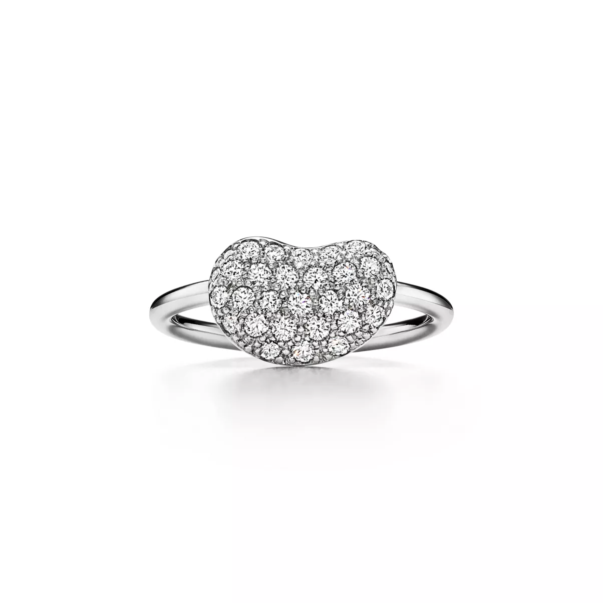 Anello Wire in platino con pav&eacute; di diamanti, 12&nbsp;mm