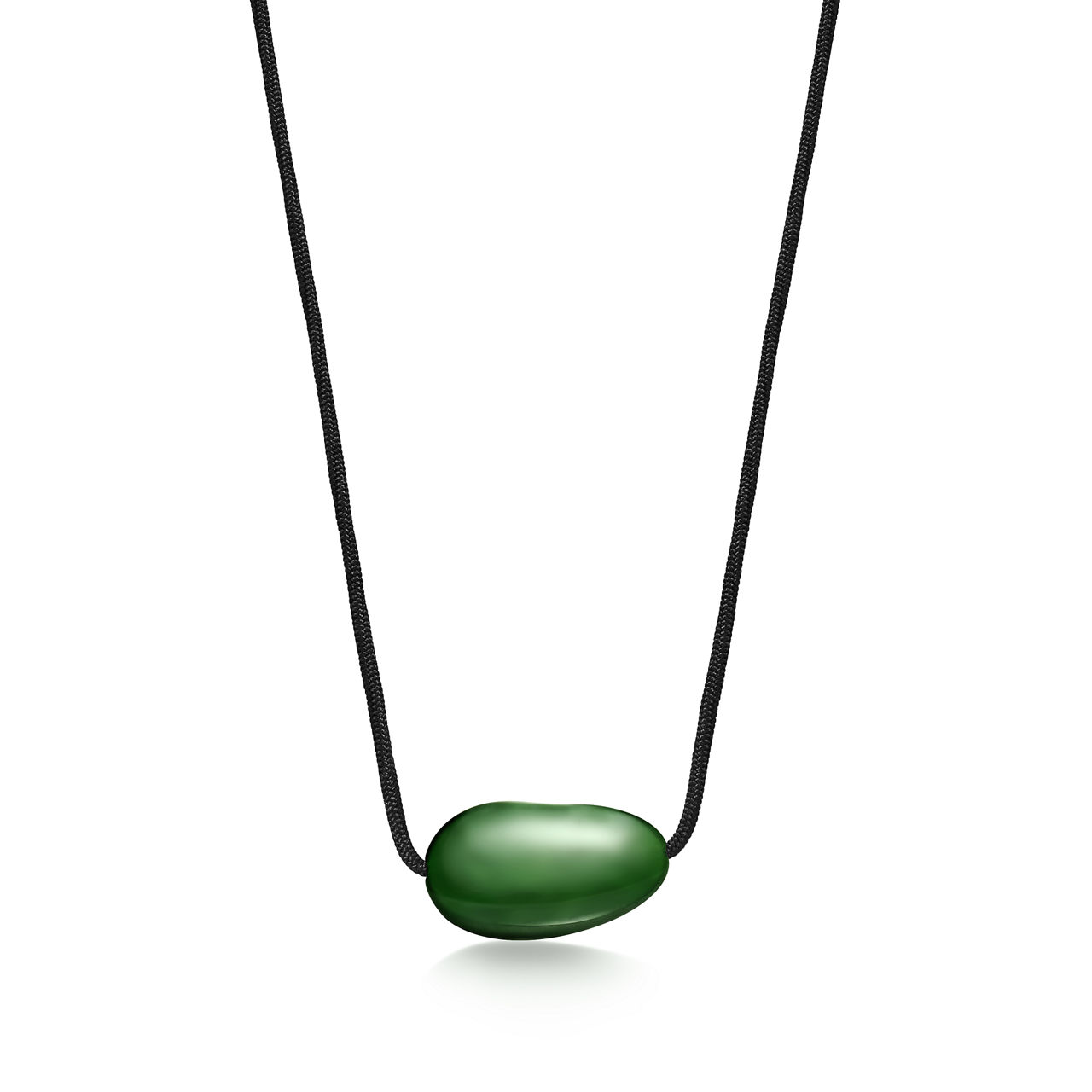 Elsa Peretti®:Bean Design Anhänger mit grüner Jade, 29 x 50 mm Bildnummer 2