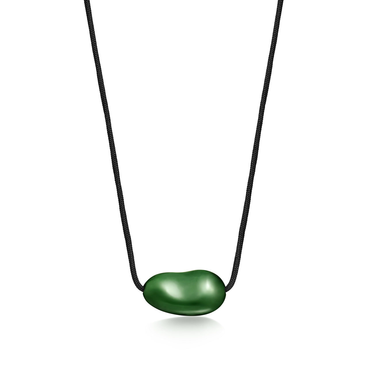 Elsa Peretti®:Bean Design Anhänger mit grüner Jade, 29 x 50 mm Bildnummer 0