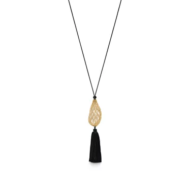 Elsa Peretti® Bean® design:Necklace of Rock Crystal with Yellow Gold, 2