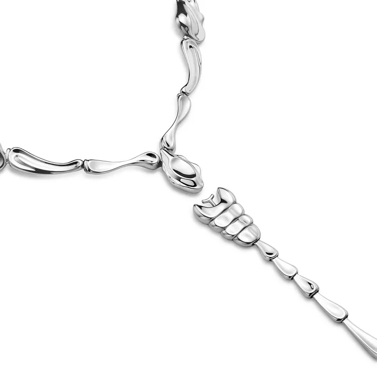 Collezione Elsa Peretti®:Collana Scorpion in argento, 5