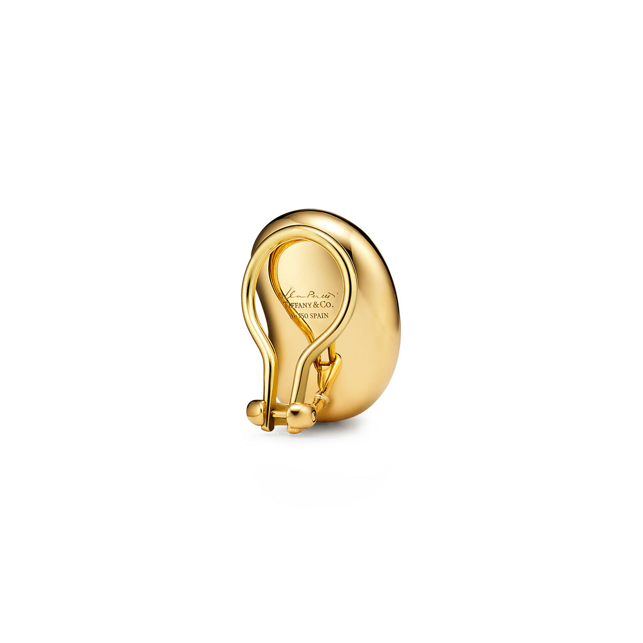 Elsa Peretti®:Bean® design Ear Clips in Yellow Gold, 20 mm image number 2