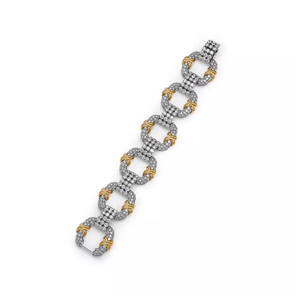 Cooper Bracelet in Platinum and Yellow Gold
