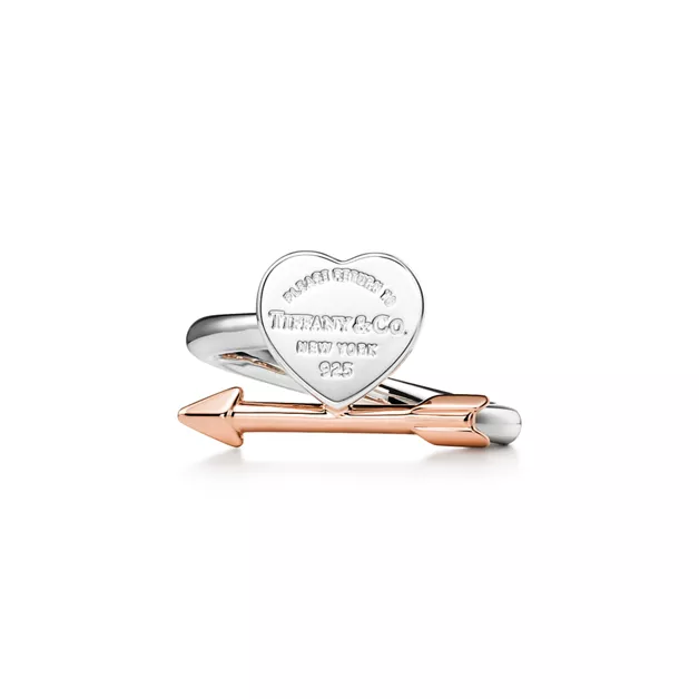 Return to Tiffany®:Lovestruck Heart Tag Ring in Silver and Rose Gold image number 0