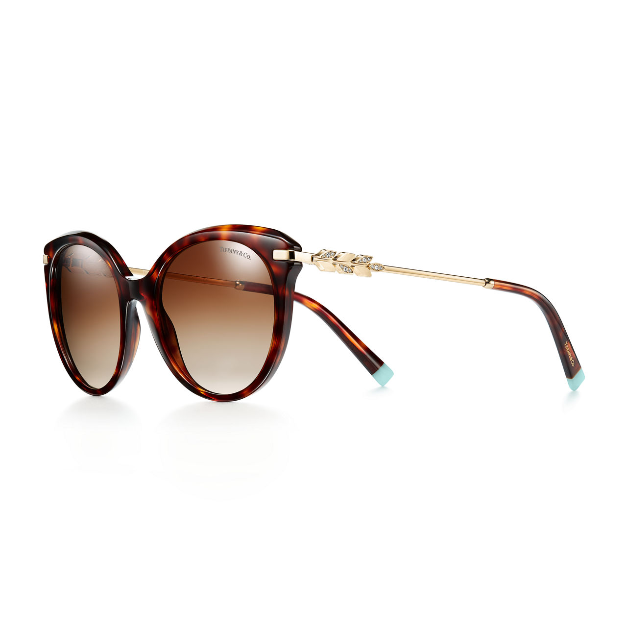 Tiffany Victoria®:Sunglasses in Tortoise Acetate with 