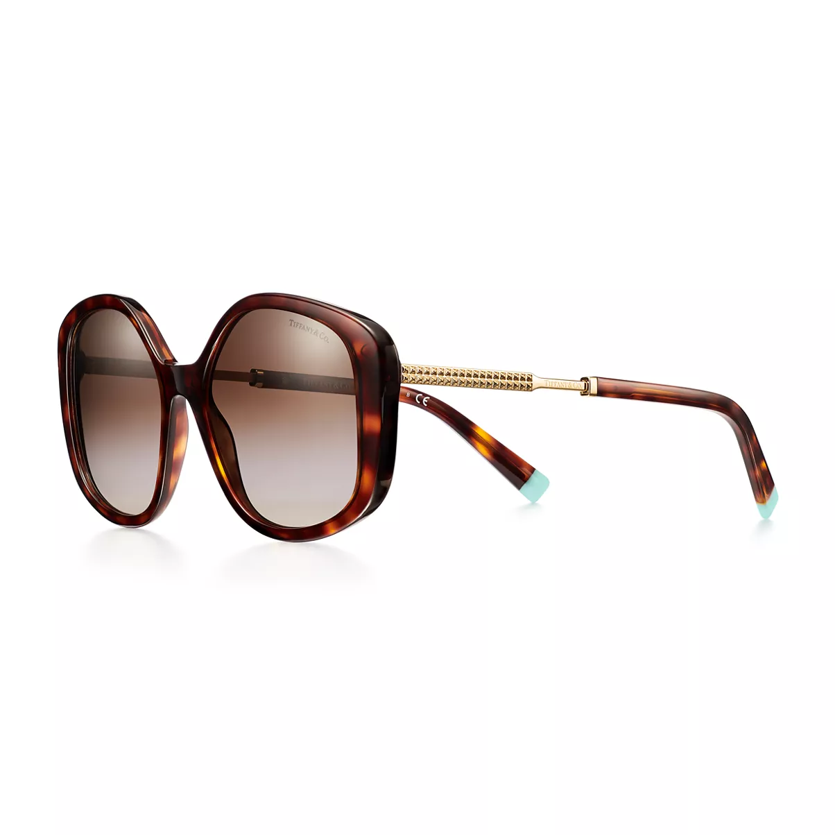 Solaires en ac&eacute;tate &eacute;caille et verres d&eacute;grad&eacute;s marron