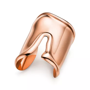 Elsa Peretti&reg;:Large Bone Cuff in Rose Gold, 95 mm Wide, 2