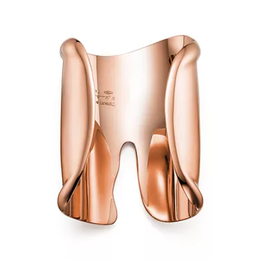 Elsa Peretti&reg;:Large Bone Cuff in Rose Gold, 95 mm Wide, 3