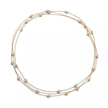 Elsa Peretti® Diamonds by the Yard®:Sprinkle Necklace in Yellow Gold, 3