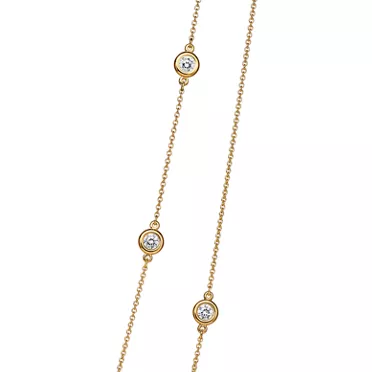 Elsa Peretti® Diamonds by the Yard®:Sprinkle Necklace in Yellow Gold, 7
