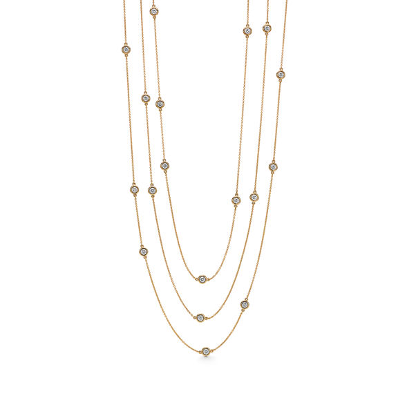 Elsa Peretti® Diamonds by the Yard®:Sprinkle Necklace in Yellow Gold