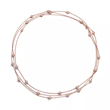 Elsa Peretti®:Sprinkle Necklace in Rose Gold, 3