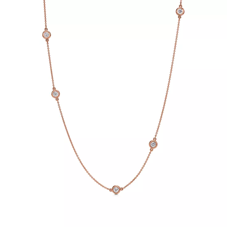 Elsa Peretti®:Sprinkle Necklace in Rose Gold, 4