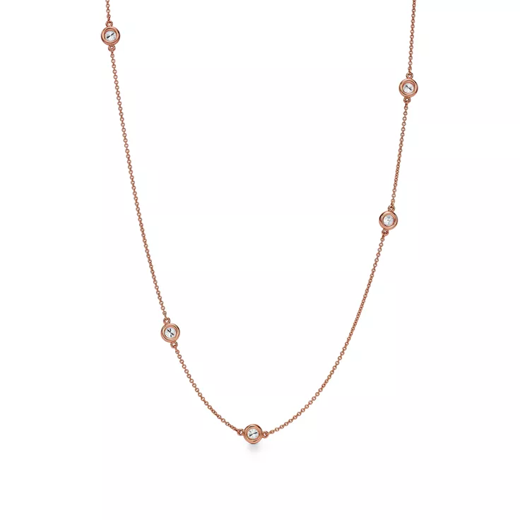 Elsa Peretti®:Sprinkle Necklace in Rose Gold, 6