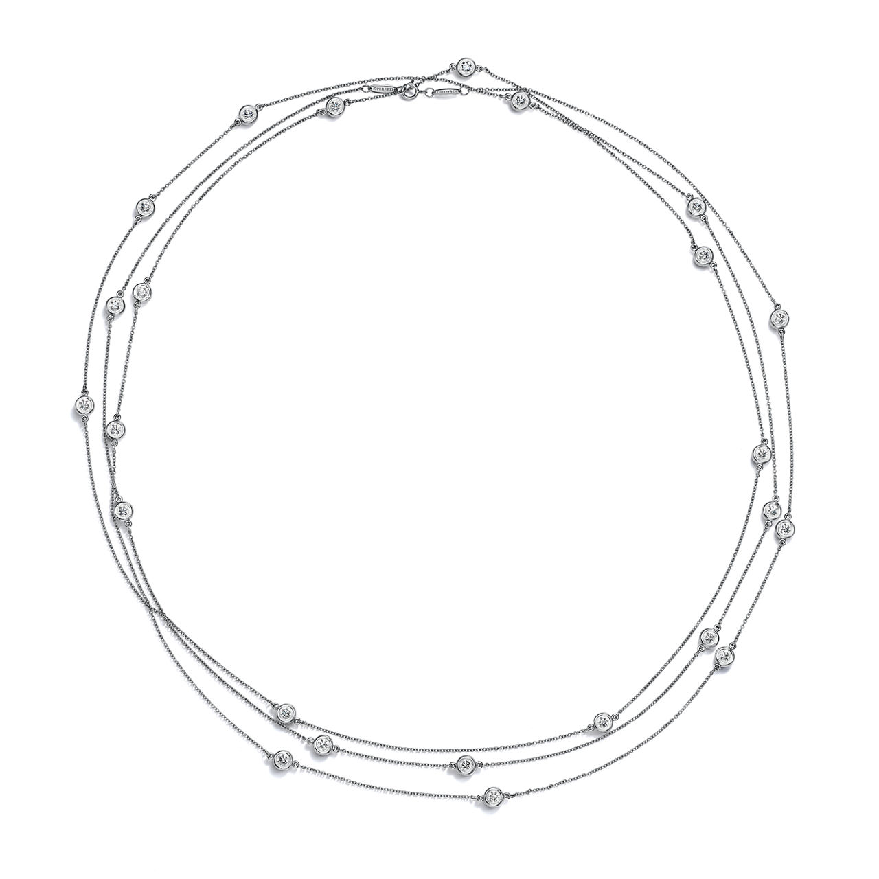 Elsa Peretti® Diamonds by the Yard®:Sprinkle Necklace in Platinum image number 3