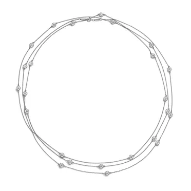 Elsa Peretti® Diamonds by the Yard®:Sprinkle Necklace in Platinum, 3