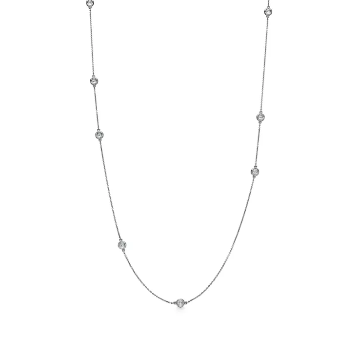 Elsa Peretti® Diamonds by the Yard®:Sprinkle Necklace in Platinum, 4