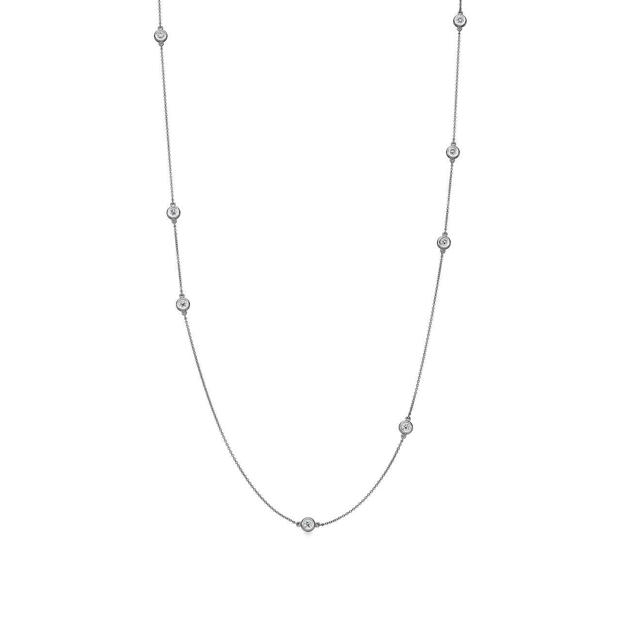 Elsa Peretti® Diamonds by the Yard®:Sprinkle Necklace in Platinum image number 7