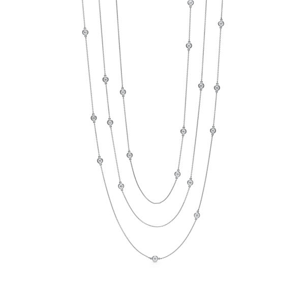 Elsa Peretti® Diamonds by the Yard®:Sprinkle Necklace in Platinum