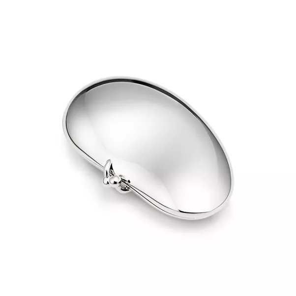 Bean® design Pillbox in Sterling Silver and Yellow Gold