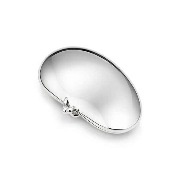 Elsa Peretti®:Bean design Pillbox in Sterling Silver and Yellow Gold