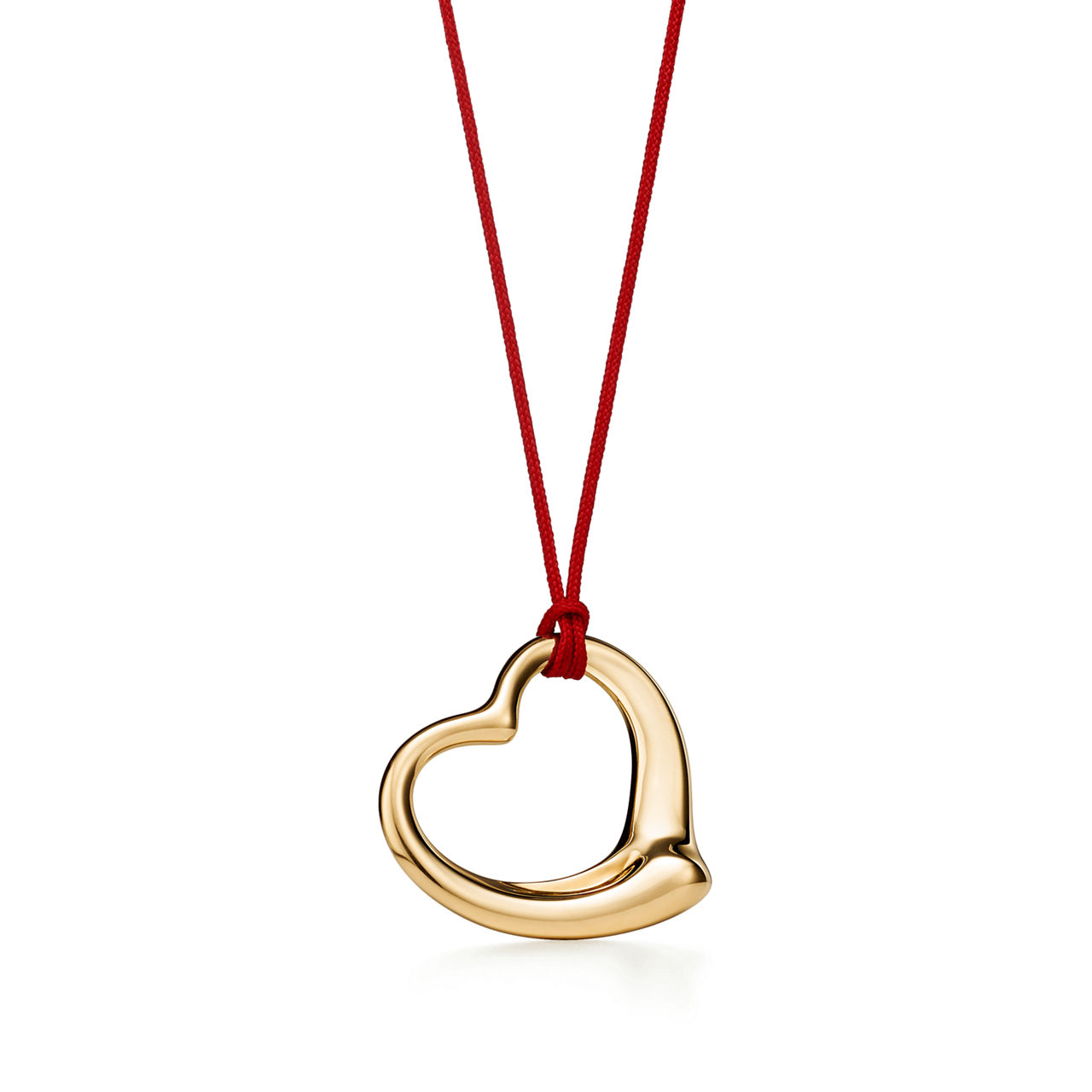 Elsa Peretti®:Open Heart Pendant in Yellow Gold, 36 mm image number 0