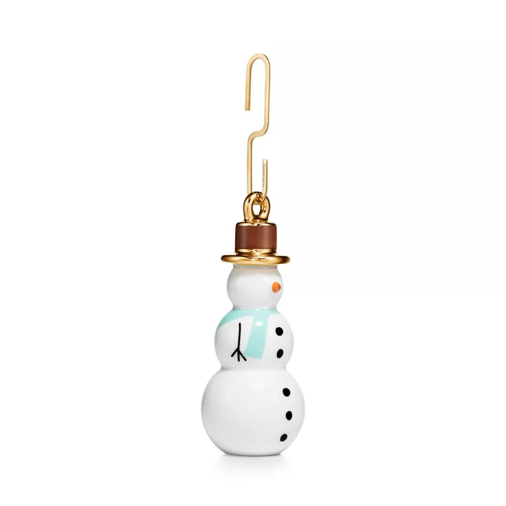 Snowman Ornament in Bone China, 1