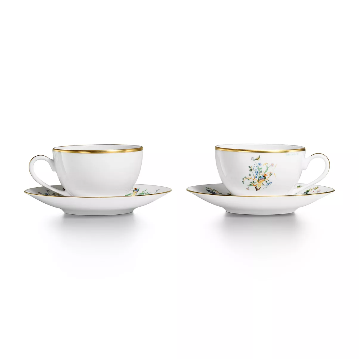 Teacup and Saucer in Porcelain, Set of Two