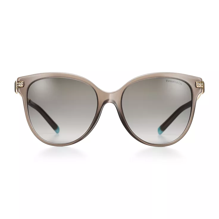 Tiffany T:Sunglasses in Opal Taupe Acetate with Gradient Grey Lenses, 1