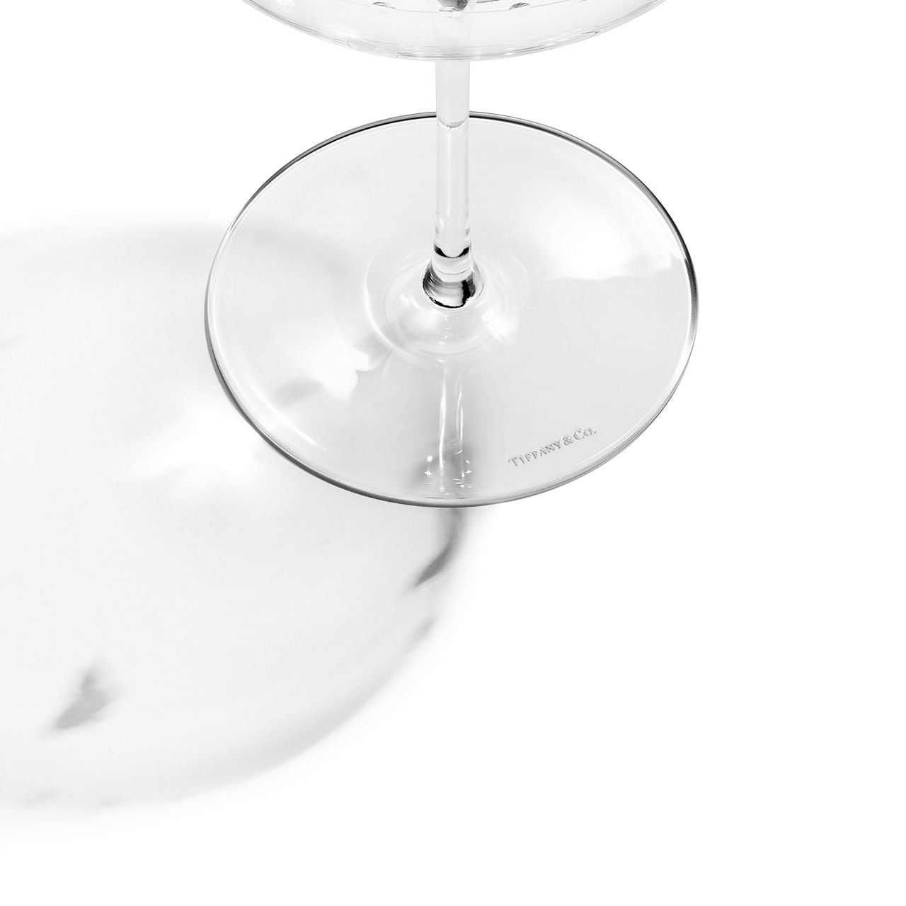 Sektschale aus handgeätztem Glas