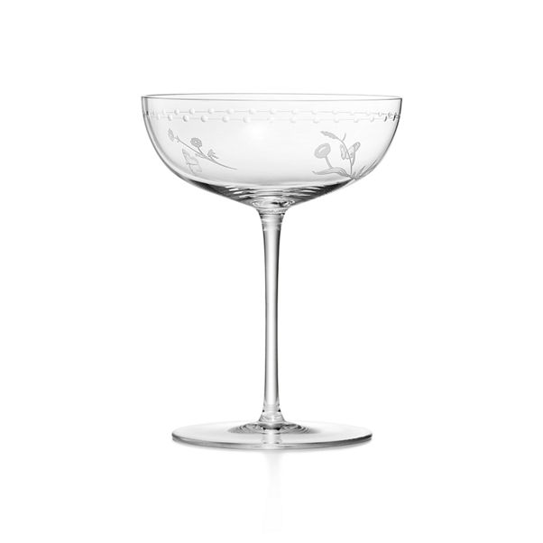 Tiffany Jardin:Coupe in Hand-etched Glass