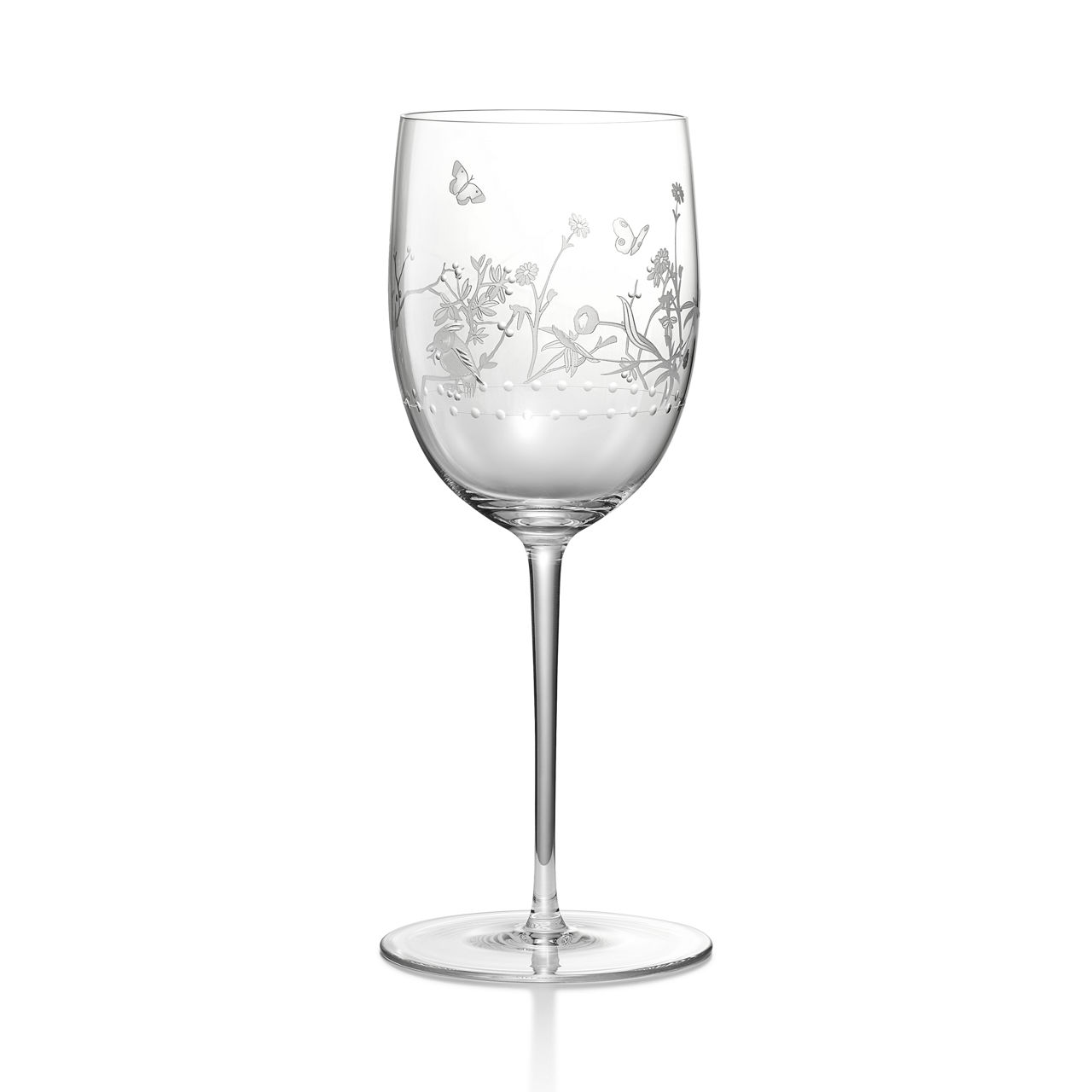 Tiffany Jardin:White Wine Glass in Hand-etched Glass image number 0