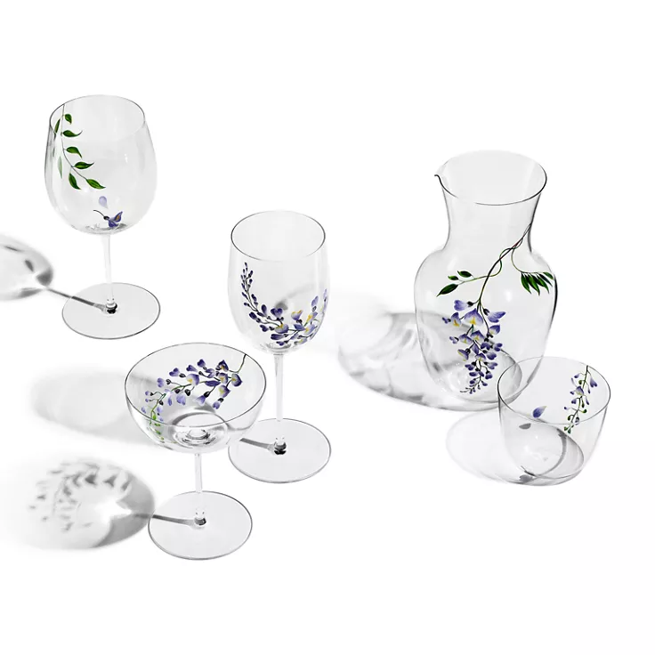 Tiffany Wisteria:Red Wine Glass in Glass, 2