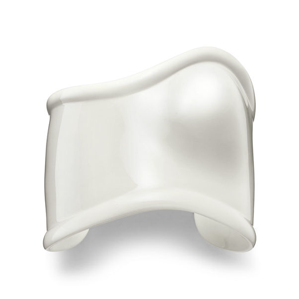 Elsa Peretti®:Medium Bone Cuff in White Finish Over Copper