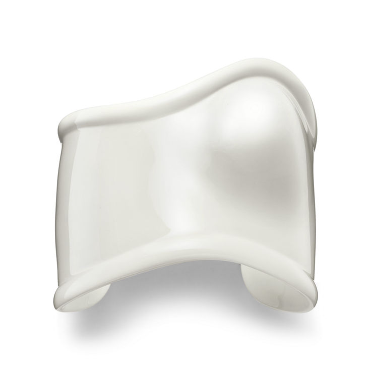 Elsa Peretti®:Medium Bone Cuff in White Finish Over Copper Bildnummer 4