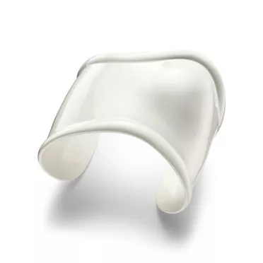Elsa Peretti®:Medium Bone Cuff in White Finish Over Copper, 2