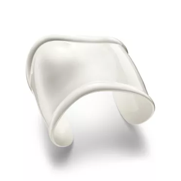 Elsa Peretti®:Medium Bone Cuff in White Finish Over Copper, 2