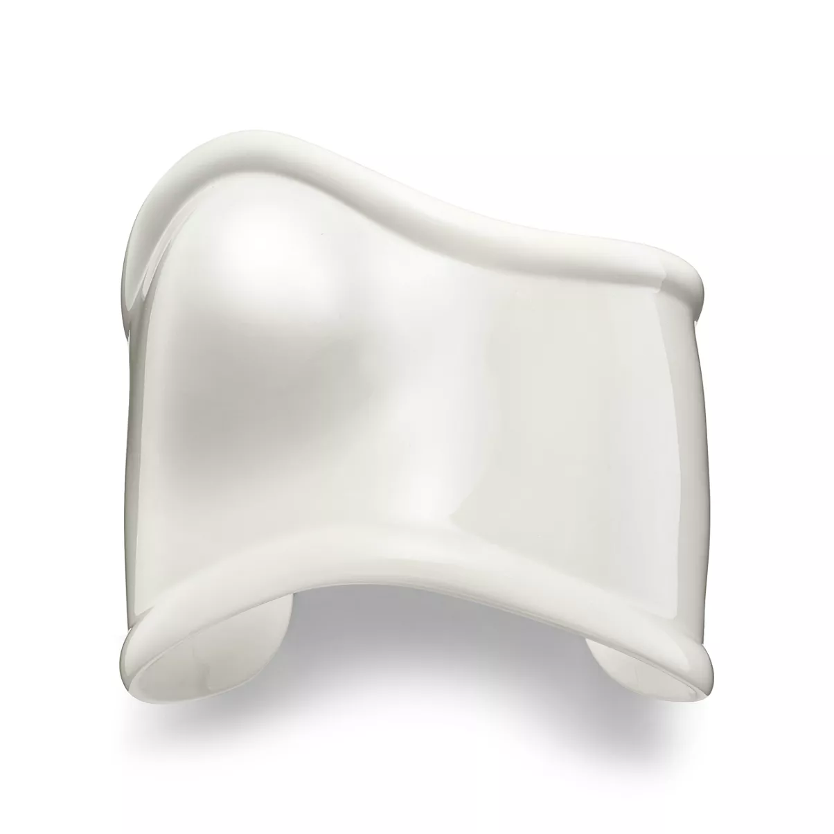 Medium Bone Cuff in White Finish Over Copper